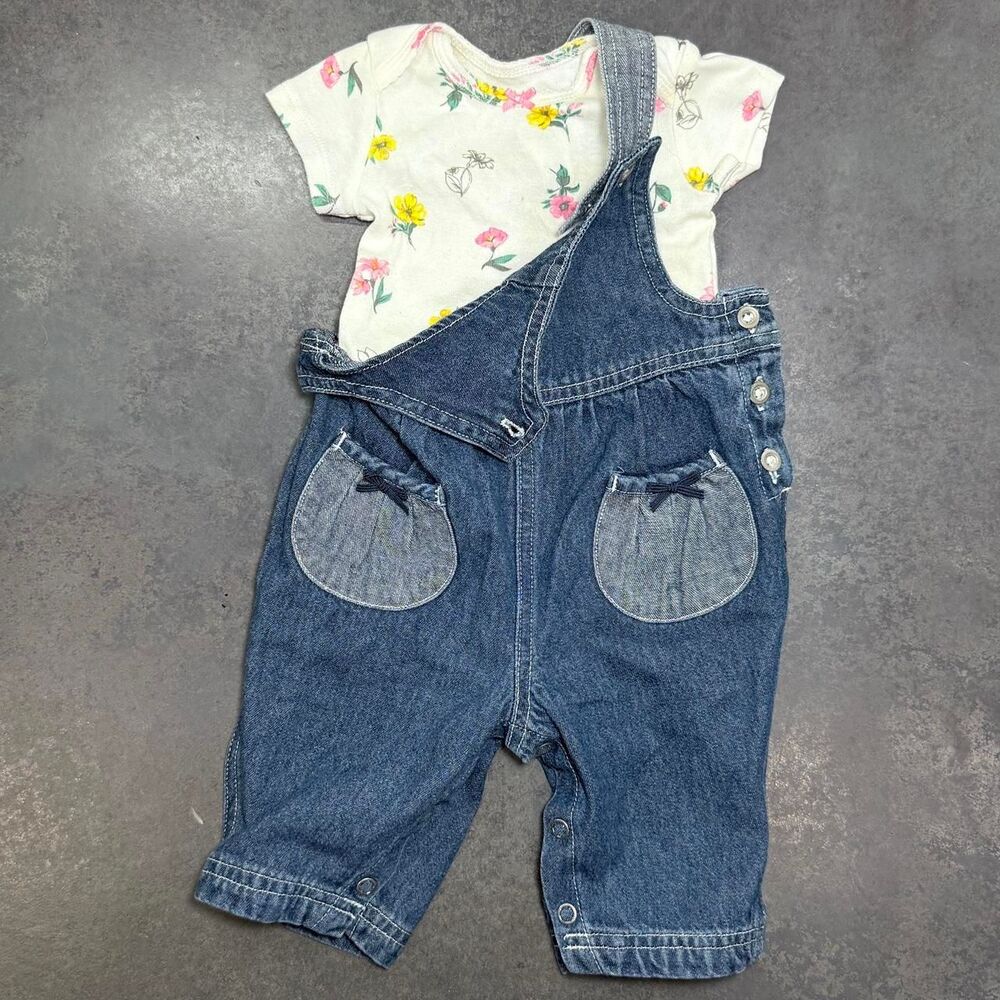 Class Club Baby 3M Contrast Denim Overall Set Carter’s Bodysuits Outfit